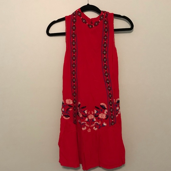Xhilaration Red Pattern Sleeveless Dress Size Small - Picture 1 of 9
